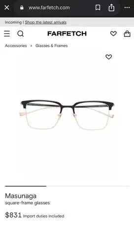 KACAMATA FRAME BRANDED MASUNAGA ORIGINAL