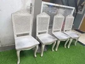 Set Kursi makan katu rotan kokoh