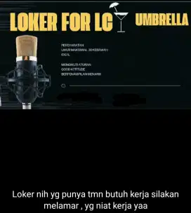 Loker lc usia 20/30 tahun