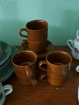 1 set cangkir keramik polos