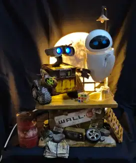 Figure diecast robot wall E tintoys sepeda jam tank vintage jadul