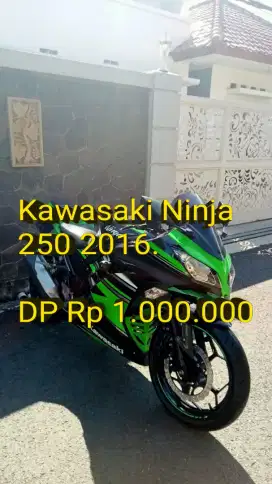Ninja 250 2016. Pajak ON. KM Low. Standar. Mulus.Ban OK.Cash/Kredit/TT