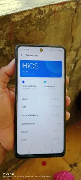 Tekno pova  5pro  5G  hp cas  8+8/256 no mnus NFC