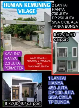 MILIKI RUMAH 1 LANTAI DAN 2 LANTAI jarha miring