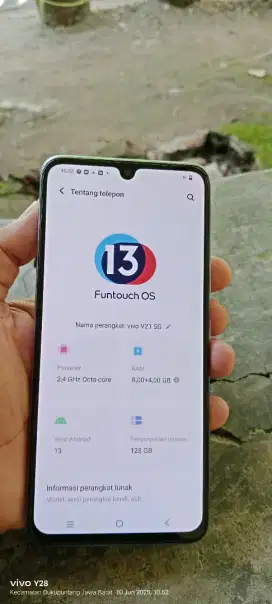 Vivo   v21   5G   8+4/128  mnus tombol volume keras sgel orian NFC