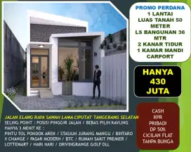 RUMAH AKSES MOBIL HARGA PROMO PERDANA