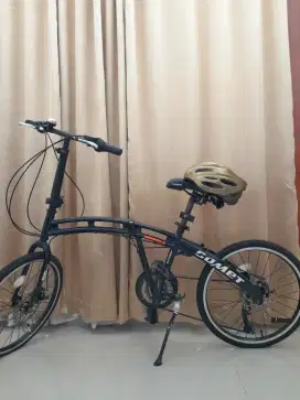 Sepeda Lipat Folding Bike Bicycle Comet Viva Cycle 20 [Black]