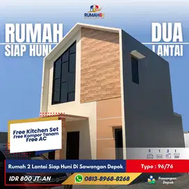 Rumah Siap Huni 2 Lantai Di Sawangan Depok Dekat Tangerang Selatan