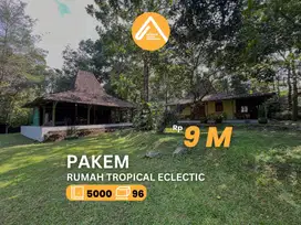 Jual Villa Joglo Pakem Sejuk Asri View Gunung dan Sungai Akses Mudah