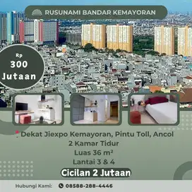 RUSUNAMI BANDAR KEMAYORAN 2 KAMAR CICILAN 2 JUTAAN FREE DP BISA KPR