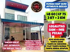 Rumah Siap Huni Dekat LRT Jatimulya Bekasi Timur KPR Non Bank SHM IMB