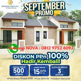 Rumah 2 Kamar di Golden Cibitung  September Ini Lebih Murah