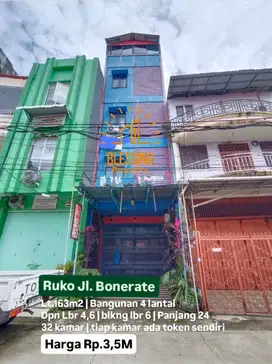 ruko eks hotel Jalan bonerate cocok untuk kost