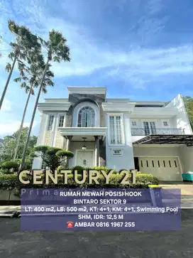 15450 Rumah posisi hook dg kolam renang shm siap huni