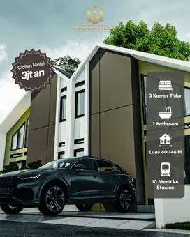 Perumahan Strategis dengan desain modern mezanine.