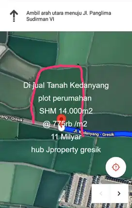 Tanah kedanyang bisa untuk perumahan