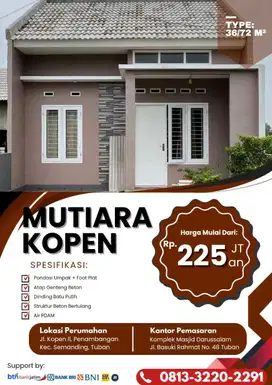 PERUMAHAN MINIMALIS MUTIARA KOPEN