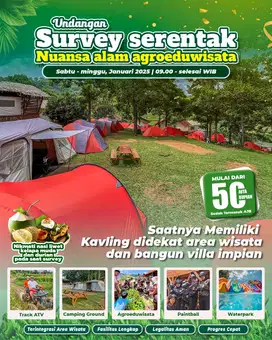 Tanah murah fasilitas ekslusif ada camping ground