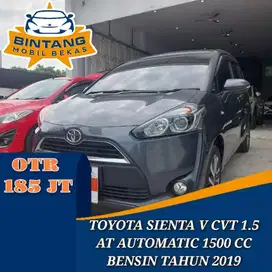 TOYOTA SIENTA V CVT 1.5 AT AUTOMATIC 1500 CC BENSIN TAHUN 2019