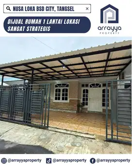 DIJUAL RUMAH BARU CANTIK 1 LANTAI DI NUSA LOKA BSD 'HRB172