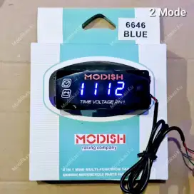 voltmeter dan jam digital 12v anti air