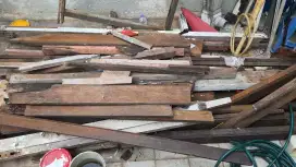 Kayu bekas bongkaran pergola + 2 kusen & 2 terali besi