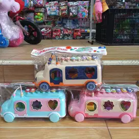 mainan anak xylophopne bus