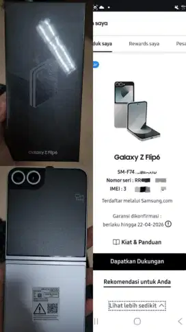 Samsung Z flip 6 Garansi aktif