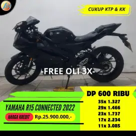 YAMAHA R15 CONNECTED 2022 KREDIT DP HANYA 600RIBU PROSES CUKUP KTP KK