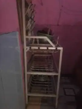 Rak Aluminium Untuk Piring ,Gelas ,Alat DapuR.