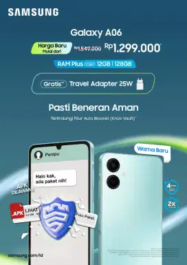 SAMSUNG TERBARU A06 RAM HINGGA 8GB