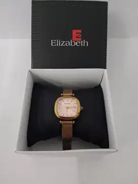 JAM TANGAN WANITA MERK ELIZABETH WARNA GOLD