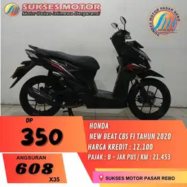 HONDA NEW BEAT CBS FI TAHUN 2020 BERGARANSI, GRATIS SERVIS, FREE OLI