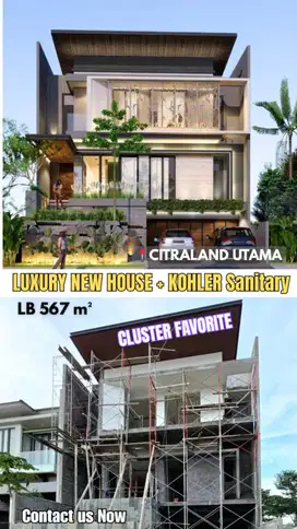 LUXURY HOUSE Modern minimalis 3 Lantai Cluster Favorite Citraland