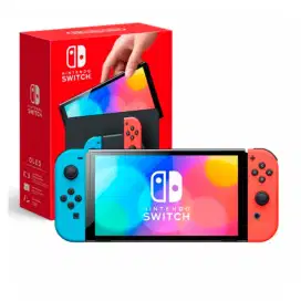 NINTENDO SWITCH OLED NEON BARANG BARU MESIN TH 2025