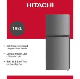 KULKAS 2 PINTU HITACHI HRTN5198MXID