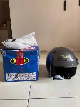 Helm Injak Retro - Greygloss Solid BARU