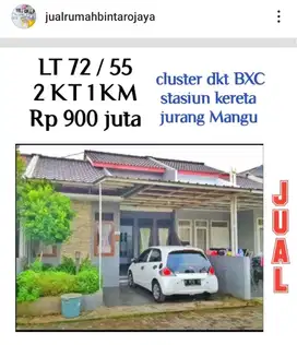 jual rumah cluster townhouse dkt bcx stasiun  Jurangmangu Bintaro