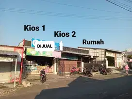 JUAL TOKO/KIOS 2 UNIT + RUMAH, COCOK UTK USAHA APAPUN