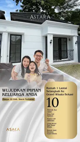 Rumah siap huni selangkah ke grand wisata bekasi