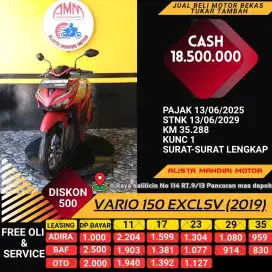 HONDA VARIO  150 EXCLSV TH 2019 BISA BAYAR VIA CC / PAYLATER