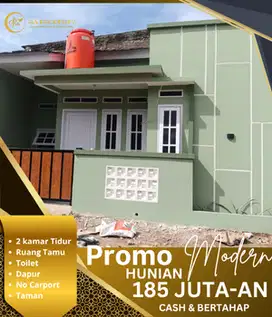 Rumah murah 2 kamar akses strategis 10 menit dari Stasiun KRL