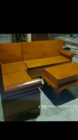 Meja tamu full kayu jati