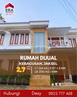 Dijual Cepat Rumah di Kebagusan Jakarta Selatan Fully Furnished