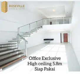Dijual Murah SOHO Roseville Luas 113m 2 Lantai High Ceilling 5,8m