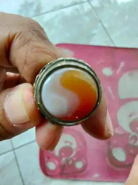 Cincin batu akik Ying yang cempaka