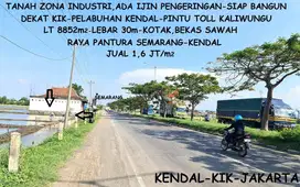Tanah Zona Industri HM ada ijin Pengeringan Raya Pantura Kendal