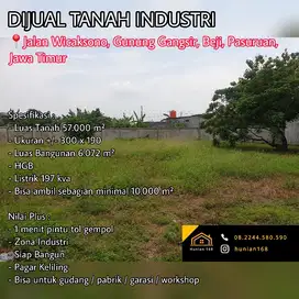 Tanah Industri Gudang Raya Beji By Pass Pandaan Gempol Gunung Gangsir