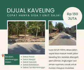 UNIT TERAKHIR TANAH KAVELING BARUKAN SELUAS 100M