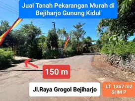 Jual tanah pekarangan murah di Bejiharjo Karangmojo Gunung Kidul
